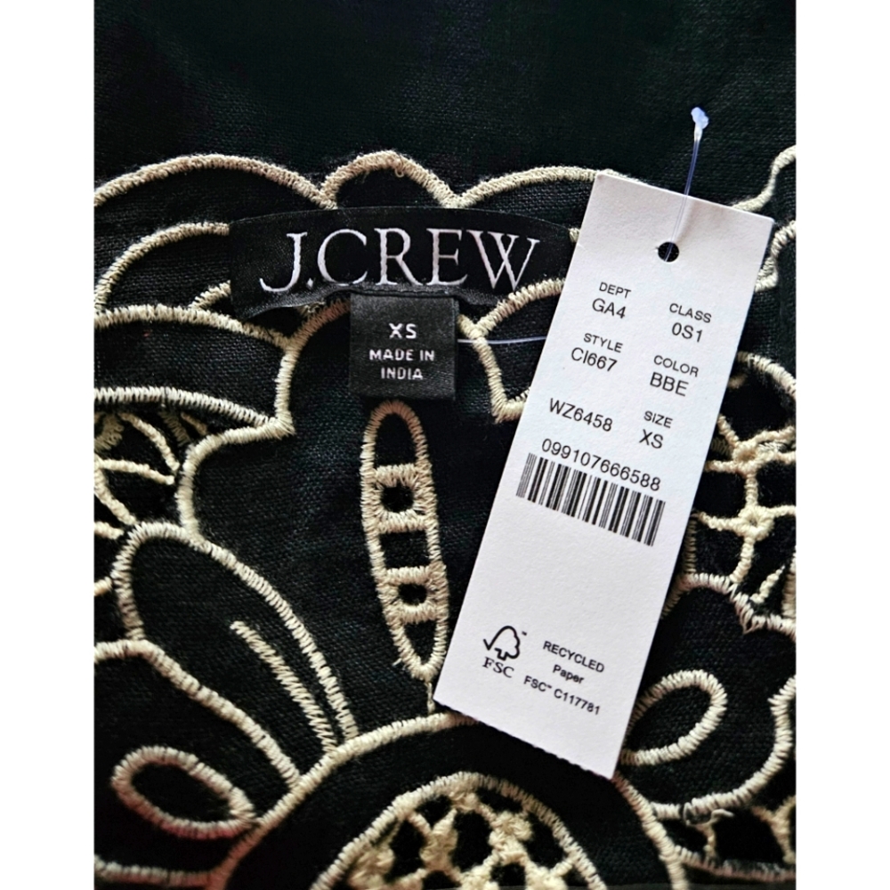 J.Crew Linen Cutwork Tunic Dress - Picture 11 of 12